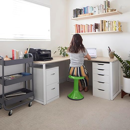 ECR4Kids ACE Active Core Engagement Wobble Stool, 18-Inch Seat Height, Flexible Seating, Grassy Green