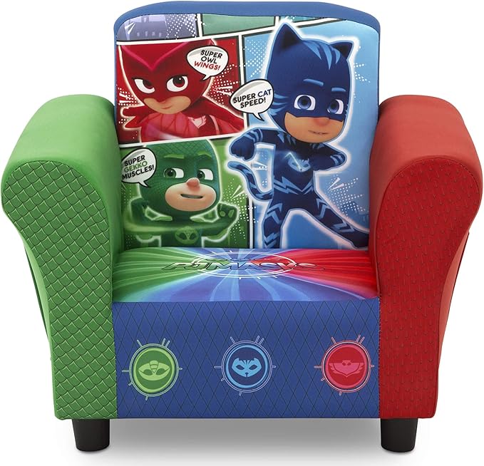 Delta Children Colorful Kids Upholstered Chair, Pj Masks