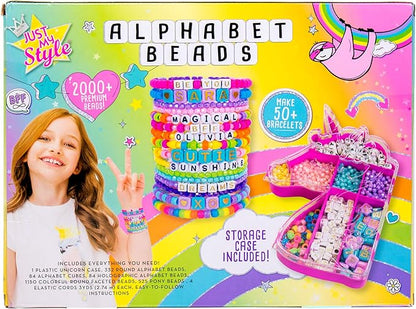 Just My Style DIY Bracelet Making Kit with 2000+ Beads, Storage Case & Instructions