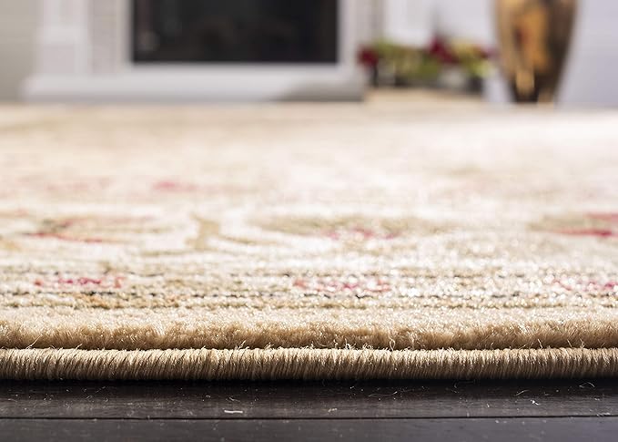 SAFAVIEH Lyndhurst Collection Runner Rug - 2'3" x 12', Beige & Ivory, Traditional Oriental Design, Non-Shedding & Easy Care, Ideal for High Traffic Areas in Living Room, Bedroom (LNH212D)