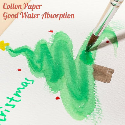 60 Sets Watercolor Cards with Envelopes, 140 lb/300 GSM Watercolor Paper Cards, 4x6 Inch Foldable Blank Watercolor Postcards and Envelopes for Greeting Cards, Wedding Invitations, Thank You Cards