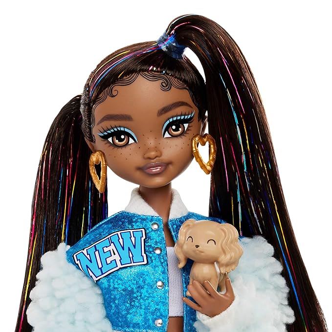 Barbie Dream Besties Doll & Accessories Playset, Brooklyn” Posable Fashion Doll with Long Black Hair, 9 Music-Themed Pieces