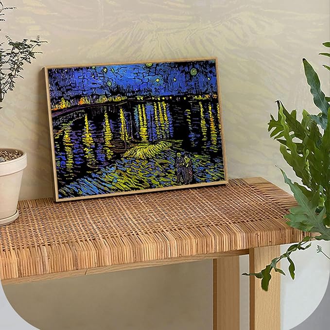 Georgie Porgy Scratch Paper Art Set for Kids Adults Magic Rainbow Scratchboards for DIY Arts and Crafts Kits Christmas Birthday Gift with Scratching Tools Kit (A3+A4-Van Gogh + Street Corner)