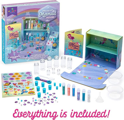 Craft-tastic –Mermaid Potion Kits for Kids – Glitter for Crafts, Arts and Crafts for Kids, Mermaid Accessories, Mermaid Toys, Mix Up Some Mermaid Magic, Easy Storage, Ages 6+