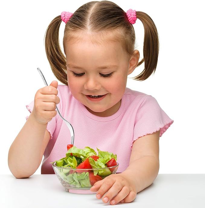 9 Piece Stainless Steel Kids Forks, Kids Cutlery, Child and Toddler Safe Flatware, Kids Silverware, Kids Utensil Set, Includes A Total of 9 Forks for Great Convenience, Ideal for Home and Preschools