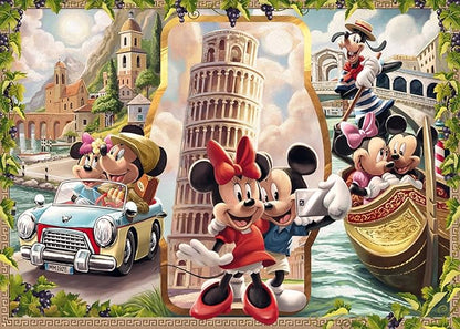 Ravensburger Disney Vacation Mickey and Minnie - 1000 Piece Jigsaw Puzzle for Kids and Adults | Unique Piece Design | Anti-Glare Surface | Ideal for Brain Game | Perfect Christmas Toy Gift