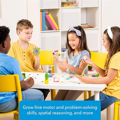 PLUS PLUS 240 Piece Interlocking Building Blocks for Kids, Open Ended Connecting Toys, STEM Bin Classroom Mini Manipulatives - Tropical Mix Play Tube