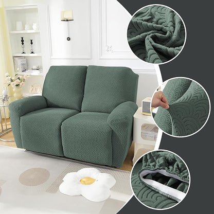 NORTHERN BROTHERS Loveseat Recliner Cover, Reclining Loveseat Covers, Love Seat Recliner Cover, Recliner Sofa Covers 2 Seater, Light Green