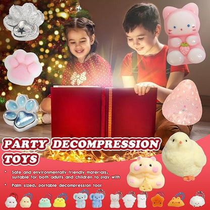 19pcs Squishy Pack,Fidget Toys Kit,Include taba Squishies Party Favors for Kids 4-8 8-12 Treasure Box Toys for Classroom Birthday Xmas Gifts for Girls Boys Goodie Bag Stocking Stuffers for Teens