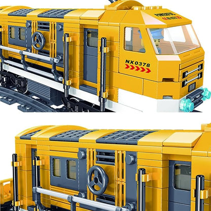 6IN1 City Freight Train Car Building Set, DIY Toys for Teens and Adults, Compatible with Lego 630 Building Accessory (City Repair Track Train)