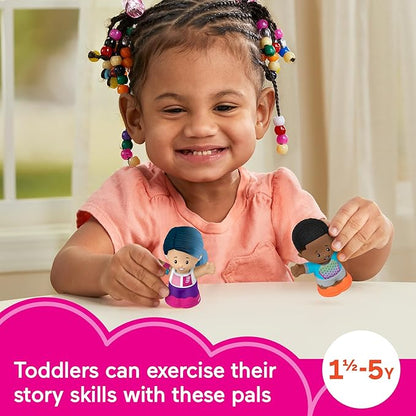 Fisher-Price Little People Toddler Toys Barbie Wellness Figure Set with 2 Characters for Preschool Pretend Play Kids Ages 18+ Months