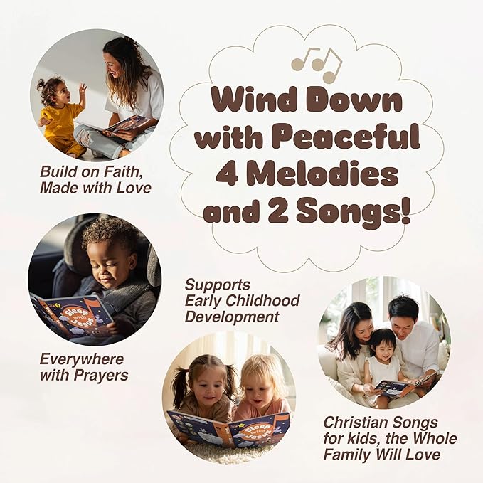 Sleep with Jesus – 4 Hymn Melodies and 2 Prayer Songs, Bedtime Music Books for Toddlers, Lullabies for Babies, Prayer Book for Little Ones, Religious Gift Idea- New Year, Baptism Gifts