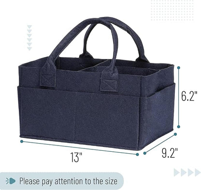 Mr. Pen- Baby Diaper Caddy Organizer, Navy Blue, Nursery Storage Bin and Car Organizer for Diapers and Baby Wipes