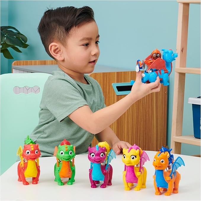 Paw Patrol, Rescue Knights Zuma and Dragon Ruby Action Figures Set, Kids Toys for Ages 3 and up