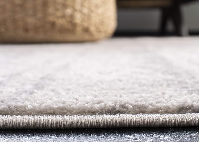 SAFAVIEH Adirondack Collection Area Rug - 8' x 10', Ivory & Silver, Moroccan Boho Distressed Design, Non-Shedding & Easy Care, Ideal for High Traffic Areas in Living Room, Bedroom (ADR119A)