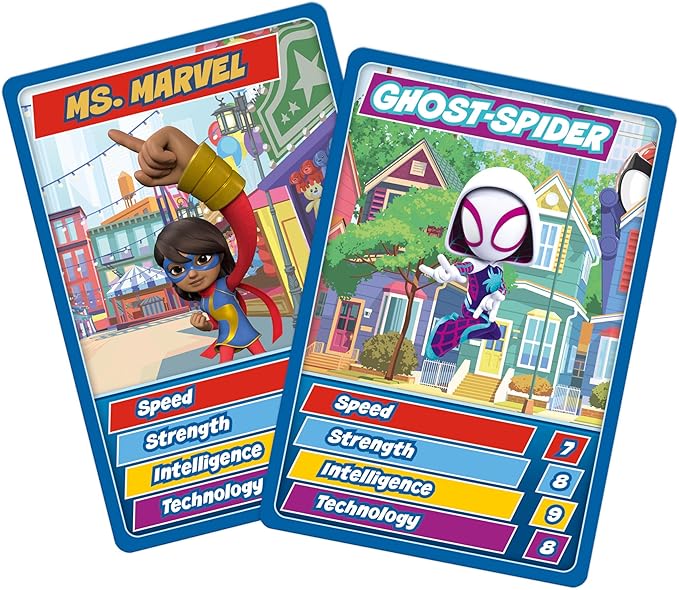 Top Trumps Spidey & Friends Junior 5-in-1 Card Game for Kids Ages 3+, 2+ Players, Portable Travel Game, Memory, Strategy, Trivia, Educational, Multicolor, Unisex, Standard Edition
