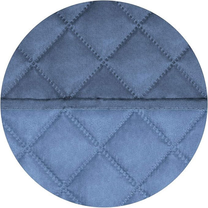 PureFit Reversible Quilted Sofa Cover, Water Resistant Slipcover Furniture Protector, Washable Couch Cover with Non Slip Foam and Elastic Straps for Kids, Pets (X Large, DarkBlue/LightBlue)