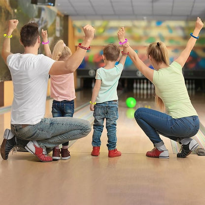 36 PCS Bowling Motivational Silicone Wristbands Rubber Bracelets Bulk for Baby Shower/Events/Carnival/Birthday Party Favors Supplies Decorations Goodie Bag Favor Stuffers