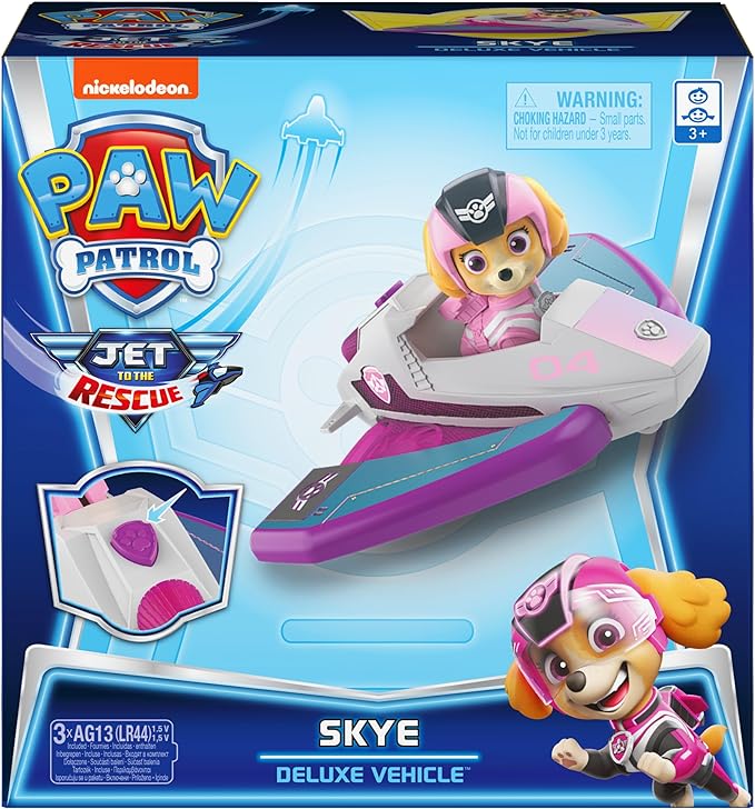 Paw Patrol, Jet to The Rescue Skye Deluxe Transforming Vehicle with Lights and Sounds