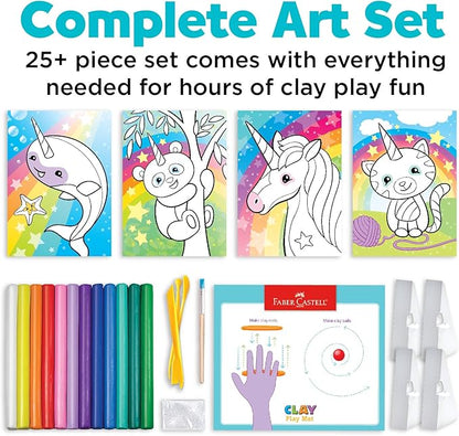 Faber-Castell Do Art Coloring with Clay Unicorn & Friends - Clay Set for Kids - Arts and Crafts for Kids