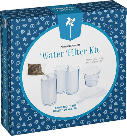Water Filter DIY Kit for Kids - STEM Water Purification Kit with Pebbles, Sand, Filter Chamber & Paper, Educational Science and Arts Experiments for Ages 9-12