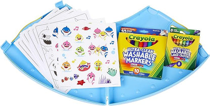 Crayola Baby Shark Art Set, 50 Pieces, Gift for Kids, 3, 4, 5, 6, 7