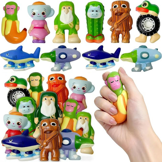 16Pcs Italian Brainrot Slow Squishy Bulk, Tralalero Tralala Stress Relief Sensory Items, Meme-Inspired Funny Animal Shapes, Party Favors & Relaxation Gifts