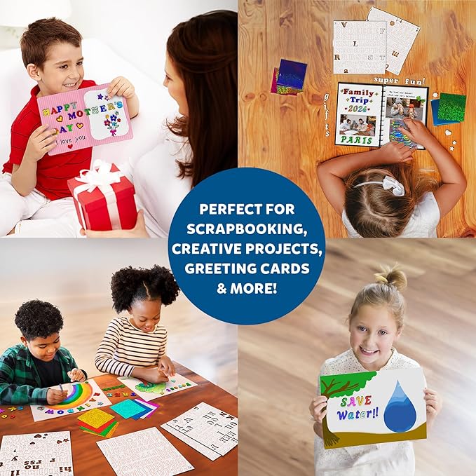 Skillmatics Art & Craft Activity - Foil Fun Letter & Number Stickers, Mess-Free Art, Project Kits, DIY Colorful Creative Activity, Gifts for Ages 5, 6, 7, 8, 9, and Up