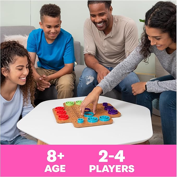 Spin Master Games, Otrio Wood Strategy Game, Fun Family Board Game, STEM Game, Interactive Puzzle Game, Family Game Night Game for Ages 8+