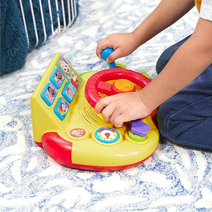CoComelon Learning Steering Wheel with Lights and Sounds, Learning & Education, Batteries Included, Medium, Kids Toys for Ages 3 Up by Just Play