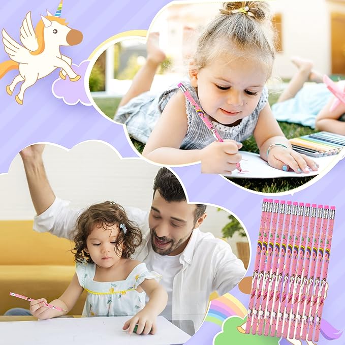 122pcs Unicorn Party Favors for Kids, Unicorn Party Decorations, Includes Unicorn Stampers for Kid, Slap Bracelets, Rings, Stickers, Luggage Sticker Unicorn Party Supplies for Birthday Gift
