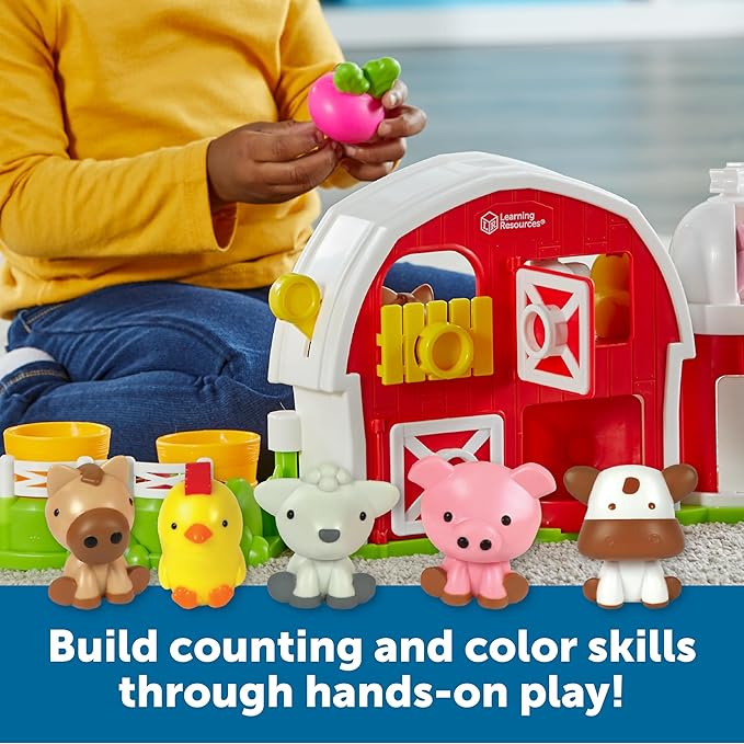 Learning Resources Peekaboo Learning Barnyard Playset, Toddler Learning Toys, Preschool Learning Activities for Boys and Girls, Easter Toys for Kids, Ages 18+ Months