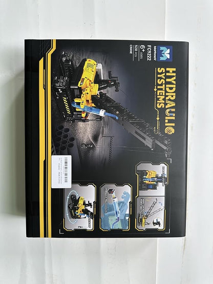 Technic Hydraulic Crane Building Set, 528 PCS Blocks Multifunctional Hydraulic Drive Engineering Car Building Model, Creative Moveable Building STEM Toy for Boys, Kids Teens and Adults