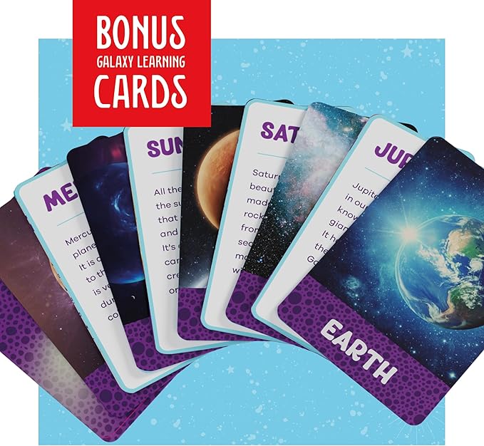 Glow in The Dark 100 Piece Galaxy Puzzle for Kids - Space Jigsaw Puzzles Toys for Boys & Girls Ages 6-8 - Christmas Birthday Gifts for Age 6 7 8 Year Old Toddler Boy Girl Gift - Planet Toy