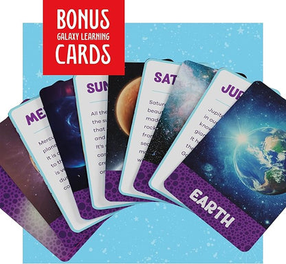 Glow in The Dark 100 Piece Galaxy Puzzle for Kids - Space Jigsaw Puzzles Toys for Boys & Girls Ages 6-8 - Christmas Birthday Gifts for Age 6 7 8 Year Old Toddler Boy Girl Gift - Planet Toy