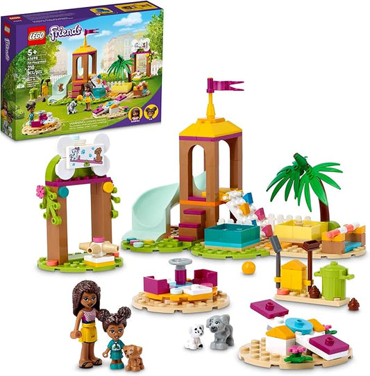 LEGO Friends Pet Playground 41698 Building Kit Designed to Grow Imaginations; Animal Playset Comes with Andrea and 3 Dog Toys; Creative Birthday Gift Idea for Kids Aged 5 and up (210 Pieces)