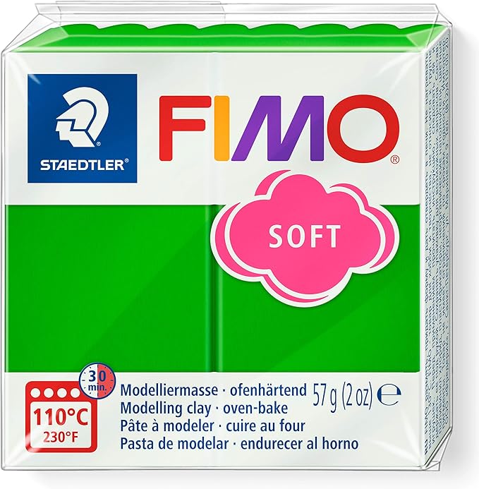 Staedtler FIMO Soft Polymer Clay - -Oven Bake Clay for Jewelry, Sculpting, Crafting, Tropical Green 8020-53