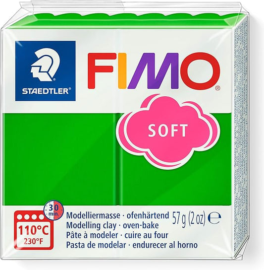 Staedtler FIMO Soft Polymer Clay - -Oven Bake Clay for Jewelry, Sculpting, Crafting, Tropical Green 8020-53