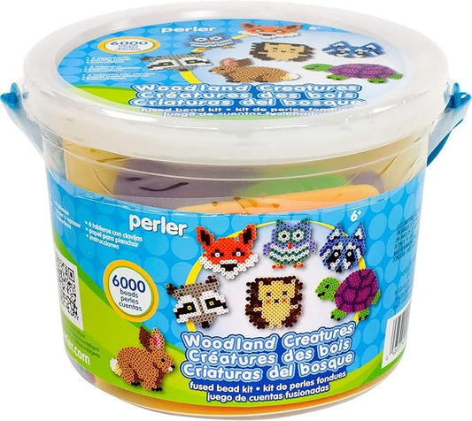 Perler Woodland Creatures Fuse Bead Bucket Craft Activity Kit, 6006 pcs