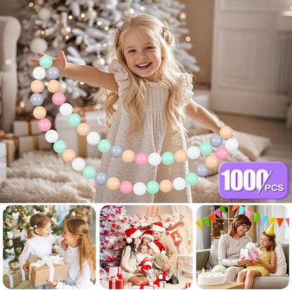 GOGOSO Balls for Ball Pit - Plastic Ball for Toddlers, Baby Kids Ball Pool Decoration 50 100 200 300 500 1000 (6 Colors, 1000 Balls)