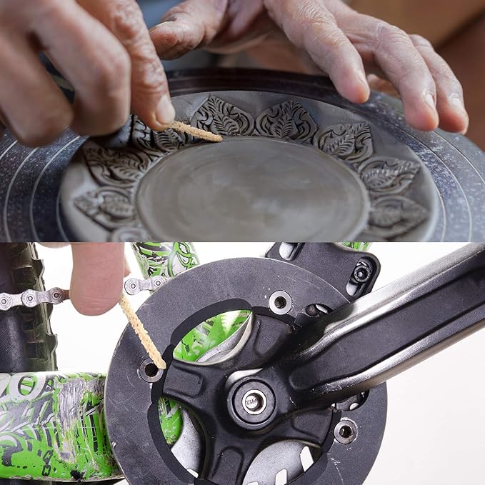 Patelai 150 Pieces 6 Inch Long Soft Pipe Cleaners Long Chenille Stems Twistable Cleaners with Storage Box for Removing Dirty Cleaning Glass Ceramic(Beige)