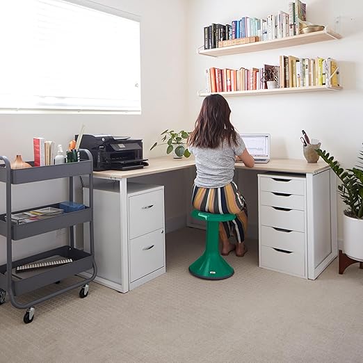 ECR4Kids ACE Active Core Engagement Wobble Stool, 18-Inch Seat Height, Flexible Seating, Green