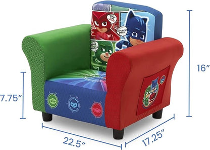 Delta Children Colorful Kids Upholstered Chair, Pj Masks