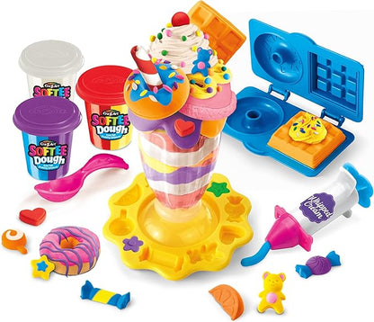 Cra-Z-Art Softee Dough Crazy Shakes Milkshake Playset, Modeling Dough Play Toy for Kids Ages 3 Years and Up