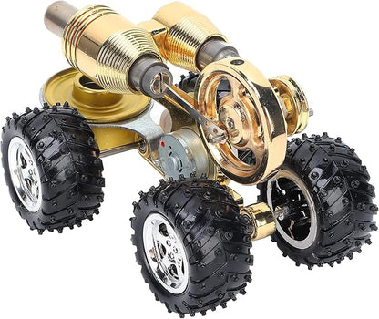 Stirling Car Engine Model, Hot Air Stirling Engine Car, Power Generator Stirling Engine Model with External Combustion Engine Kit for Experiment