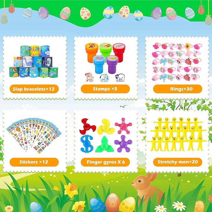 GOAUS Party Favors for Kids, 220 Pcs Small Toys Prizes Bulk, Goodie Bag Stuffers, Treasure Box Toys for Classroom, Prize Box Birthday Gift Bag Easter Egg Fillers