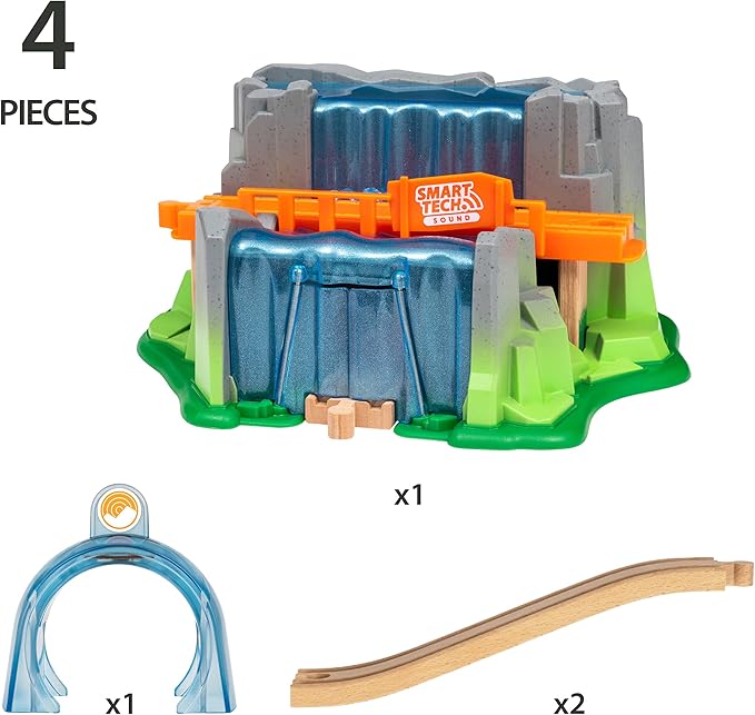BRIO Smart Tech Sound Waterfall Tunnel - Interactive Train Set Accessory | Enhances Motor Skills | Child-Safe | FSC-Certified Wood Material