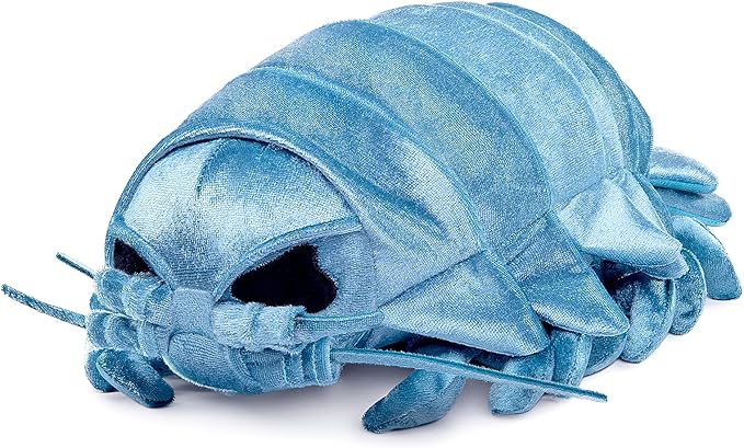 ZHONGXIN MADE Large Isopod Plush - Lifelike 20” Blue Isopod Weigted Stuffed Animal, Realistic Bathynomus Giganteus Arthropod Insect Plushie, Soft Crustaceans Animals Toys Model Dolls Gifts for Kids