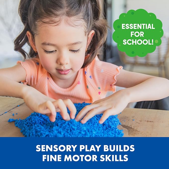 Educational Insights Playfoam Pluffle for Sensory Bins 4-Pack - Red, Blue, Orange & Black Sensory Bin Filler for Sensory Table, Great for Sensory Play