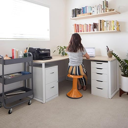 ECR4Kids ACE Active Core Engagement Wobble Stool, 18-Inch Seat Height, Flexible Seating, Orange